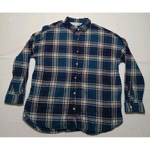 Old Navy Women's "The Boyfreind Shirt" Cotton Plaid‎ Long Sleeve Shirt Size XL